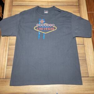 Welcome To Las Vegas Bling Black Tee - Size Large